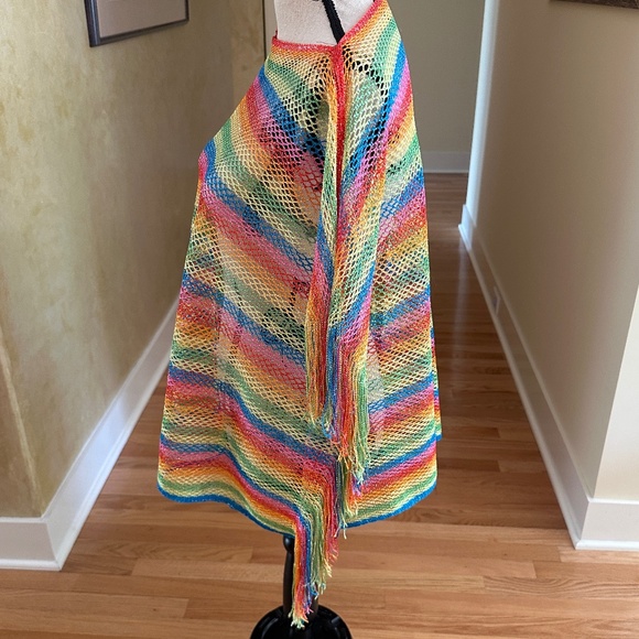 Crochet Multicolor Coverup Swimsuit Coverup - Picture 2 of 11